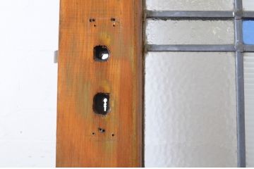 イギリスアンティーク　凝ったデザインが空間のアクセントになるステンドグラスドア1枚(ガラス扉、建具、英国)(R-064944)