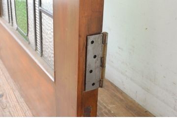 イギリスアンティーク　凝ったデザインが空間のアクセントになるステンドグラスドア1枚(ガラス扉、建具、英国)(R-064944)