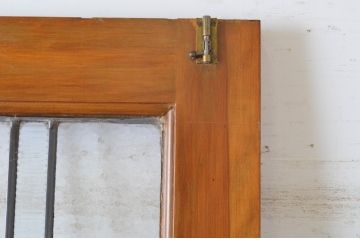 イギリスアンティーク　凝ったデザインが空間のアクセントになるステンドグラスドア1枚(ガラス扉、建具、英国)(R-064944)