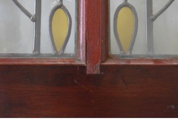 イギリスアンティーク　重厚な雰囲気と可愛らしさを兼ね備えたステンドグラスドア1枚(扉、建具、英国)(R-064945)