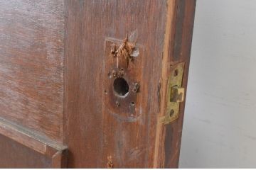 イギリスアンティーク　色鮮やかなデザインが目を惹く、重厚感のあるステンドグラスドア1枚(扉、建具、英国)(R-064946)