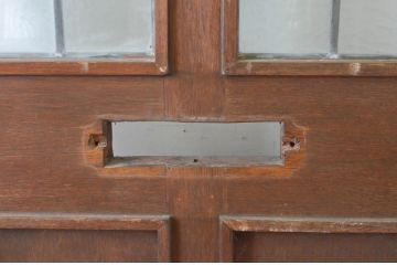 イギリスアンティーク　色鮮やかなデザインが目を惹く、重厚感のあるステンドグラスドア1枚(扉、建具、英国)(R-064946)
