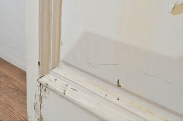 希少!!　イギリスアンティーク!　ペイント仕上げ限定!　カットガラス入りの珍しいペイントドア1枚(エッチングガラス、彫刻ガラス、切子ガラス、英国、玄関ドア、玄関扉、建具)(R-064947)