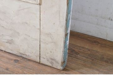 イギリスアンティーク　ペイント仕上げ限定　重厚感のあるステンドグラスドア1枚(扉、建具、英国)(R-064948)