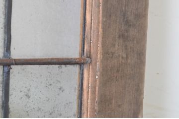 イギリスアンティーク!　ステンドグラス入りのシンプルなドア1枚(英国、玄関ドア、玄関扉、建具)(R-064961)
