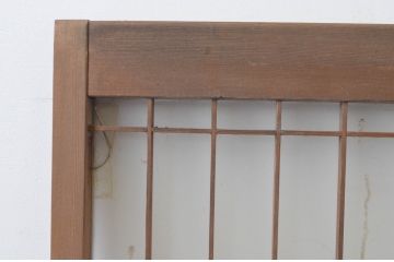 ビンテージ建具　組子入り　和の情緒溢れる書院戸1枚(フィックス窓、明り取り、明かり取り、ガラス戸、ヴィンテージ)(R-064970)