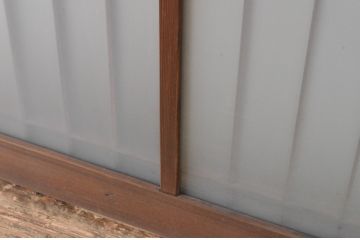 ビンテージ建具　組子入り　和の情緒溢れる書院戸1枚(フィックス窓、明り取り、明かり取り、ガラス戸、ヴィンテージ)(R-064970)