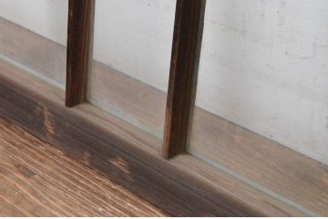 アンティーク建具　大正ロマン　どこか懐かしさを感じるガラス窓3枚セット(引き戸)(R-064971)