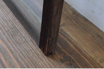 アンティーク建具　大正ロマン　どこか懐かしさを感じるガラス窓3枚セット(引き戸)(R-064971)