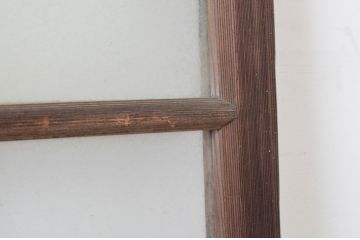 アンティーク建具　大正ロマン　どこか懐かしさを感じるガラス窓2枚セット(引き戸)(R-064972)