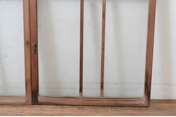 アンティーク建具　大正ロマン　どこか懐かしさを感じるガラス窓2枚セット(引き戸)(R-064972)