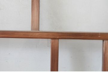 アンティーク建具　大正ロマン　どこか懐かしさを感じるガラス窓2枚セット(引き戸)(R-064972)