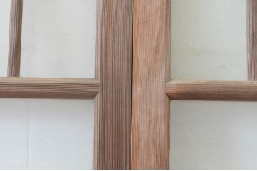 アンティーク建具　大正ロマンな雰囲気香るガラス窓3枚セット(引き戸、ガラス戸)(R-064973)