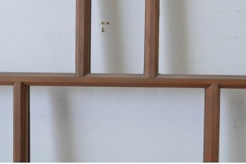 アンティーク建具　大正ロマン　ノスタルジックな雰囲気が漂う幅広引き戸2枚セット(ガラス戸)(R-064974)