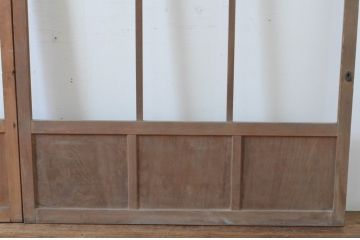 アンティーク建具　大正ロマン　ノスタルジックな雰囲気が漂う幅広引き戸2枚セット(ガラス戸)(R-064974)