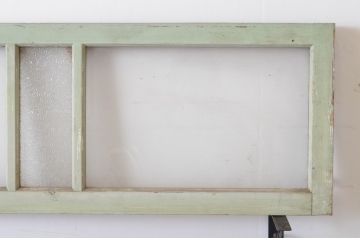 アンティーク建具　ペイント仕上げ限定　古い洋館で使われていた両開き窓と回転窓のセット(突き出し窓、ガラス扉、明かり取り、明り取り)(R-064975)
