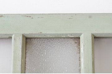 アンティーク建具　ペイント仕上げ限定　古い洋館で使われていた両開き窓と回転窓のセット(突き出し窓、ガラス扉、明かり取り、明り取り)(R-064975)