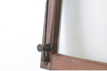 アンティーク建具　ペイント仕上げ限定　古い洋館で使われていた両開き窓と回転窓のセット(突き出し窓、ガラス扉、明かり取り、明り取り)(R-064975)
