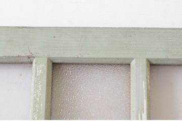 アンティーク建具　ペイント仕上げ限定　古い洋館で使われていた両開き窓と回転窓のセット(突き出し窓、ガラス扉、明かり取り、明り取り)(R-064976)