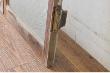 アンティーク建具　ペイント仕上げ限定　古い洋館で使われていた両開き窓と回転窓のセット(突き出し窓、ガラス扉、明かり取り、明り取り)(R-064976)