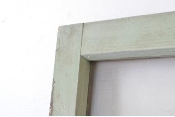 アンティーク建具　ペイント仕上げ限定　古い洋館で使われていた両開き窓と回転窓のセット(突き出し窓、ガラス扉、明かり取り、明り取り)(R-064977)