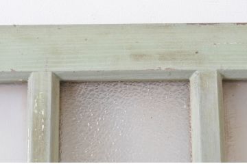 アンティーク建具　ペイント仕上げ限定　古い洋館で使われていた両開き窓と回転窓のセット(突き出し窓、ガラス扉、明かり取り、明り取り)(R-064977)