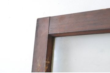 アンティーク建具　ペイント仕上げ限定　古い洋館で使われていた両開き窓と回転窓のセット(突き出し窓、ガラス扉、明かり取り、明り取り)(R-064977)
