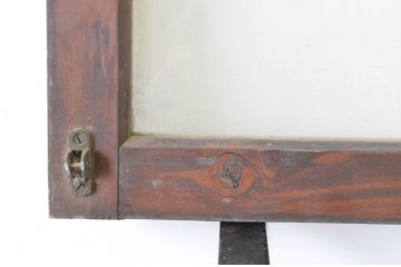 アンティーク建具　ペイント仕上げ限定　古い洋館で使われていた両開き窓と回転窓のセット(突き出し窓、ガラス扉、明かり取り、明り取り)(R-064977)