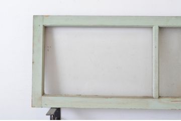アンティーク建具　ペイント仕上げ限定　古い洋館で使われていた両開き窓と回転窓のセット(突き出し窓、ガラス扉、明かり取り、明り取り)(R-064978)