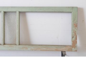 アンティーク建具　ペイント仕上げ限定　古い洋館で使われていた両開き窓と回転窓のセット(突き出し窓、ガラス扉、明かり取り、明り取り)(R-064978)