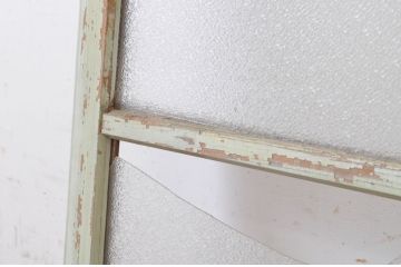 アンティーク建具　ペイント仕上げ限定　古い洋館で使われていた両開き窓と回転窓のセット(突き出し窓、ガラス扉、明かり取り、明り取り)(R-064978)