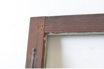 アンティーク建具　ペイント仕上げ限定　古い洋館で使われていた両開き窓と回転窓のセット(突き出し窓、ガラス扉、明かり取り、明り取り)(R-064978)