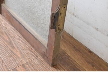 アンティーク建具　ペイント仕上げ限定　古い洋館で使われていた両開き窓と回転窓のセット(突き出し窓、ガラス扉、明かり取り、明り取り)(R-064978)