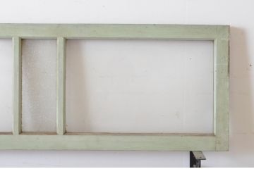 アンティーク建具　ペイント仕上げ限定　古い洋館で使われていた両開き窓と回転窓のセット(突き出し窓、ガラス扉、明かり取り、明り取り)(R-064979)