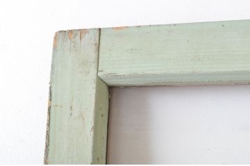 アンティーク建具　ペイント仕上げ限定　古い洋館で使われていた両開き窓と回転窓のセット(突き出し窓、ガラス扉、明かり取り、明り取り)(R-064979)