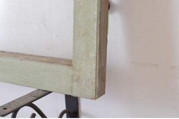 アンティーク建具　ペイント仕上げ限定　古い洋館で使われていた両開き窓と回転窓のセット(突き出し窓、ガラス扉、明かり取り、明り取り)(R-064979)