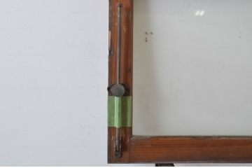 アンティーク建具　ペイント仕上げ限定　古い洋館で使われていた両開き窓と回転窓のセット(突き出し窓、ガラス扉、明かり取り、明り取り)(R-064979)