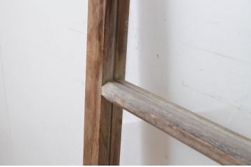 アンティーク建具　経年によって増した味わいが魅力的な横桟のガラス窓2枚セット(引き戸、ガラス戸)(R-064984)
