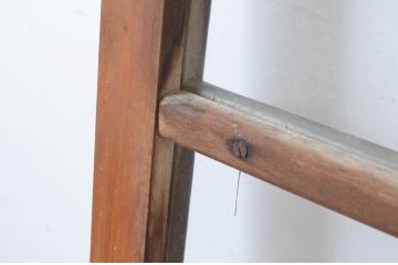 アンティーク建具　経年によって増した味わいが魅力的な横桟のガラス窓2枚セット(引き戸、ガラス戸)(R-064984)