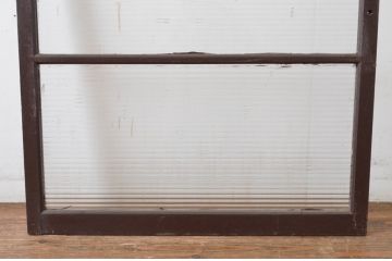 アンティーク建具　ペイント仕上げ限定　シンプルでどんなお部屋にも合わせやすいモールガラス窓1枚(引き戸、ガラス戸)(R-064985)