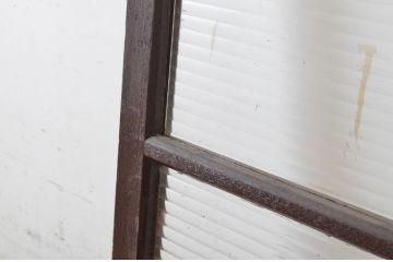 アンティーク建具　ペイント仕上げ限定　シンプルでどんなお部屋にも合わせやすいモールガラス窓1枚(引き戸、ガラス戸)(R-064985)