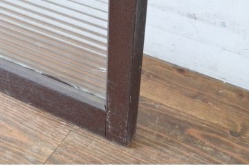 アンティーク建具　ペイント仕上げ限定　シンプルでどんなお部屋にも合わせやすいモールガラス窓1枚(引き戸、ガラス戸)(R-064985)