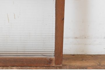 アンティーク建具　ペイント仕上げ限定　シンプルでどんなお部屋にも合わせやすいモールガラス窓1枚(引き戸、ガラス戸)(R-064985)