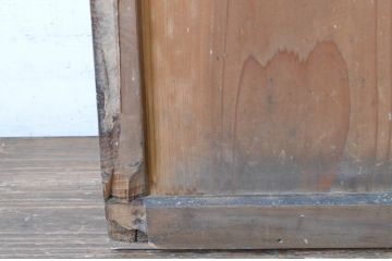 アンティーク建具　趣ある木味が魅力のガラス窓2枚セット(引き戸、ガラス戸)(R-064986)