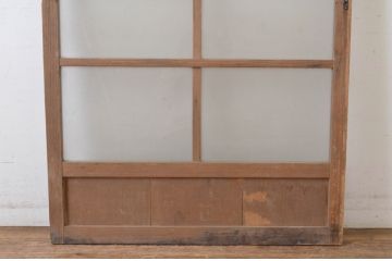 アンティーク建具　経年を感じさせる木味が魅力のガラス窓1枚(引き戸、ガラス戸)(R-064987)