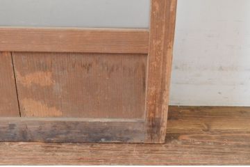 アンティーク建具　経年を感じさせる木味が魅力のガラス窓1枚(引き戸、ガラス戸)(R-064987)