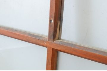 アンティーク建具　レトロな空間を引き立たせるガラス窓2枚セット(引き戸、ガラス戸)(R-064988)