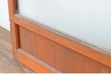 アンティーク建具　レトロな空間を引き立たせるガラス窓2枚セット(引き戸、ガラス戸)(R-064988)