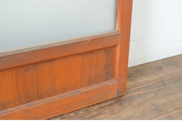アンティーク建具　レトロな空間を引き立たせるガラス窓2枚セット(引き戸、ガラス戸)(R-064988)
