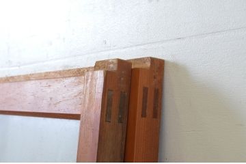 アンティーク建具　レトロな空間を引き立たせるガラス窓2枚セット(引き戸、ガラス戸)(R-064988)